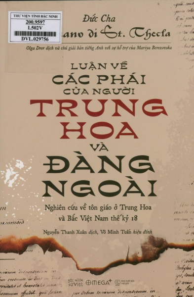 Luận về các phái của người Trung Hoa và Đàng Ngoài