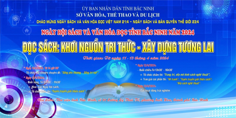 SỰ KIỆN NGÀY HỘI SÁCH VÀ VĂN HÓA ĐỌC NĂM 2024 “ĐỌC SÁCH: KHƠI NGUỒN TRI THỨC – XÂY DỰNG TƯƠNG LAI”